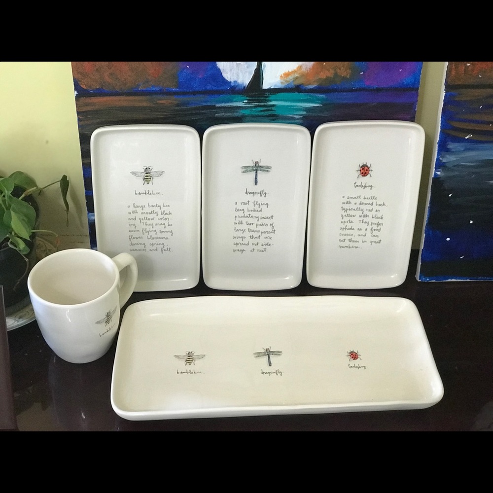 Gorgeous brand new never used Rae Dunn insect set